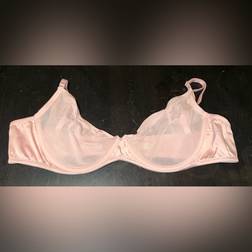 Free People Light Pink Mesh Bra XL
